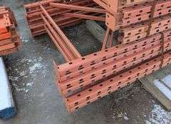 (4) Heavy-Duty Pallet Rack Uprights (42" x 12')