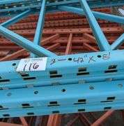 (3) Heavy-Duty Pallet Rack Uprights (42" x 8')