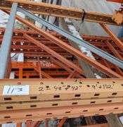 (2) Heavy-Duty Pallet Rack Uprights (48" x 9' & 42" x 12'))
