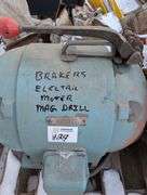 Pallet of Miscellaneous Electric Motors, Magnetic Drill, Breakers & Hardware