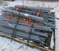 (15) Pallet Rack Uprights (25" x 8') with Cross Beams