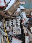 Pallet of Miscellaneous Electric Motors, Magnetic Drill, Breakers & Hardware