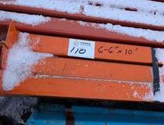 6 Heavy-Duty Pallet Rack Beams – 6" x10', Orange