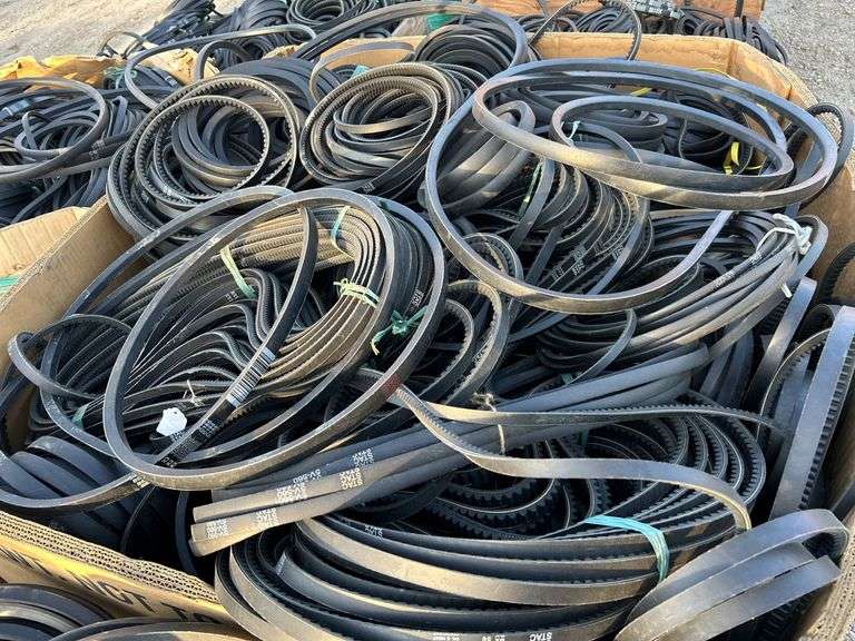 Assortment of Lengths, Styles, and Thicknesses of V-belts