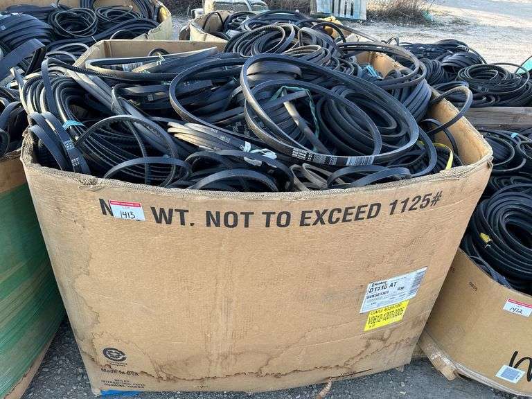 Assortment of Lengths, Styles, and Thicknesses of V-belts