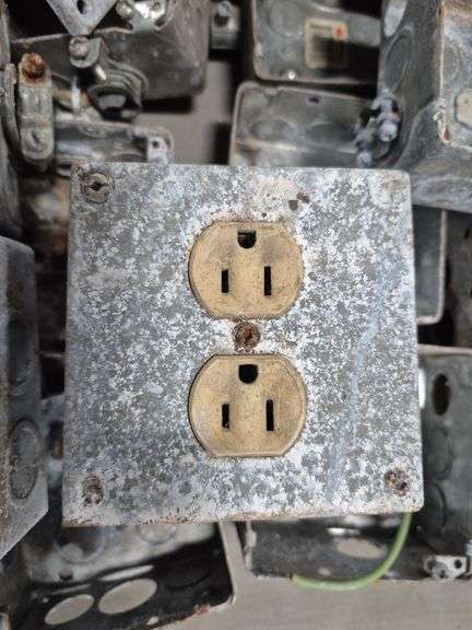 Assortment of Electrical Juction Boxes, Switches, Plugs, Conduit, etc.