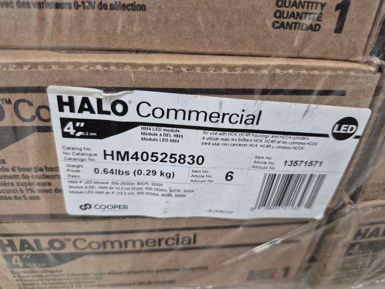 Unused 4" Halo Commerical Recessed Lights (6 Lights per Package)