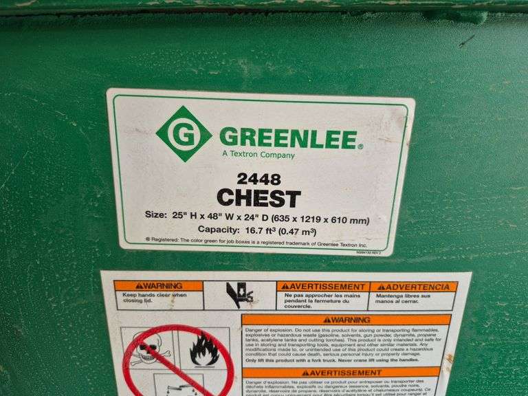 Greenlee 2448 Storage Chest/Metal Tool Crate