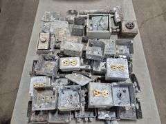Assortment of Electrical Juction Boxes, Switches, Plugs, Conduit, etc.