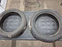 2 Motorcycle Tires (Pirelli Phantom Size 100/90H16 MT59, Dunlop Arrowmax Size 110/90-16-59)(Unused)