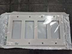 Quickport Single-Gang Wallplate 4-Port, Wallplates for Light Switches (4 Switches)