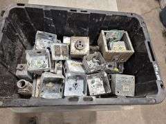 Assortment of Electrical Juction Boxes, Switches, Plugs, Conduit, etc.