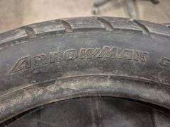 2 Motorcycle Tires (Pirelli Phantom Size 100/90H16 MT59, Dunlop Arrowmax Size 110/90-16-59)(Unused)