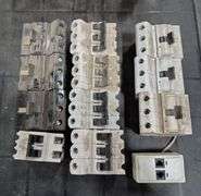 11 Used Circuit Breakers & Dual Phone Jack Box