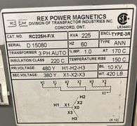 Rex Power Magnetics 3-Phase 225 KVA Transformer