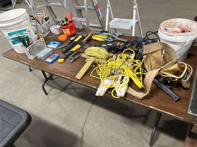 Assortment of Tools & Table