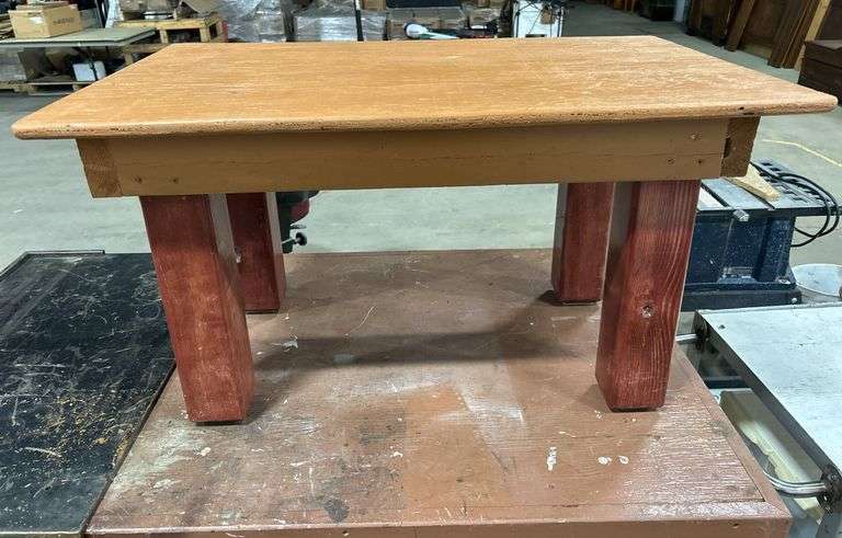1 Large Work Bench with Removable Metal Plate for Welding (55"W x 31"D x 36"H), 1 Smaller Work Bench