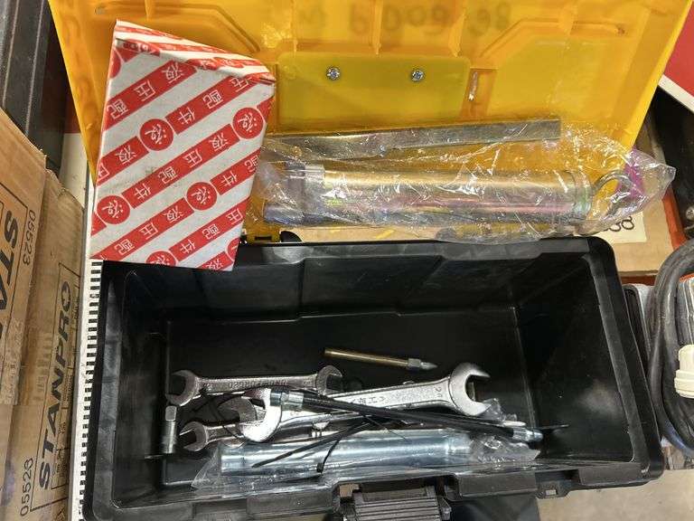Toolbox w/ Assort. Combination Wrenches, Filter, Grease Gun,Tubular Box Spanner