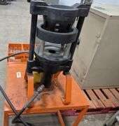 Hydraulic Kwik Crimp Machine on a Rolling Cart with Foot Pedal