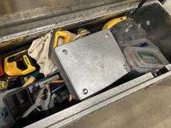 Aluminum Truck Box with Assortment of Tools