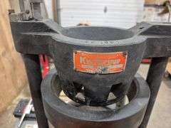 Hydraulic Kwik Crimp Machine on a Rolling Cart with Foot Pedal