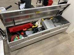 Aluminum Truck Box with Assortment of Tools