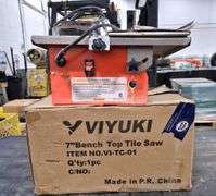 7" Bench Top Tile Saw (Viyuki)
