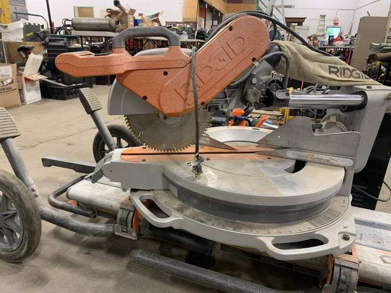 RIDGID 12" Dual Bevel Sliding Miter Saw with Stand