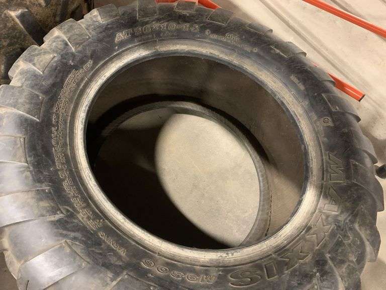 3 Tires(2-maxxis brand 26x10-14, 1-maxxis 27x11.00R14)