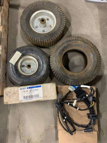 Various Small Tires & Ford Right Side Door Wiring Harness
