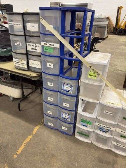 Stacking Plastic Storage Bins