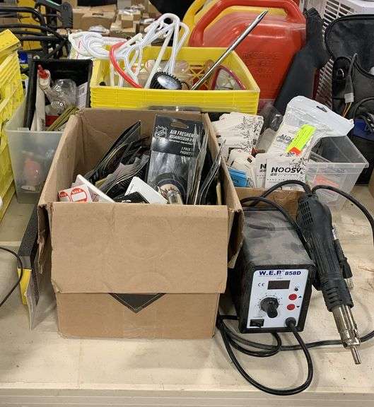 Heat Gun Set & Boxes of Misc.