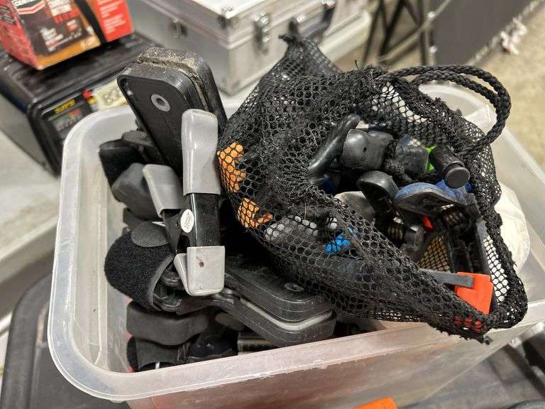 Extension Cord Reel, Work Light with Reel & Misc. Clamps