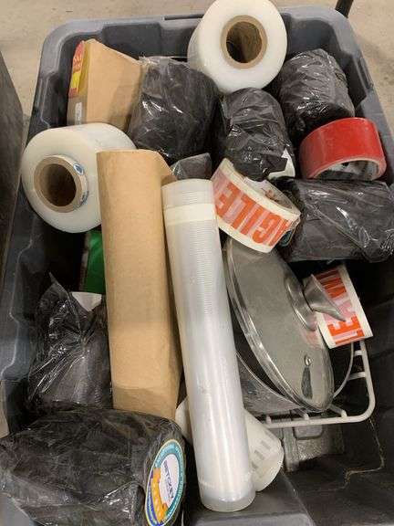 Rolls of Label Stickers, Old Pot & Pan and Misc.
