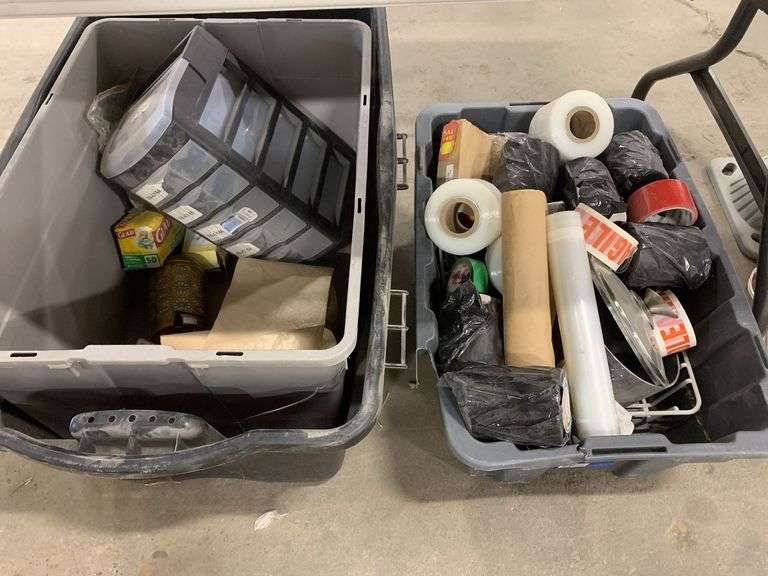 Rolls of Label Stickers, Old Pot & Pan and Misc.