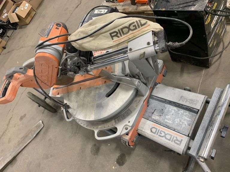 RIDGID 12" Dual Bevel Sliding Miter Saw with Stand