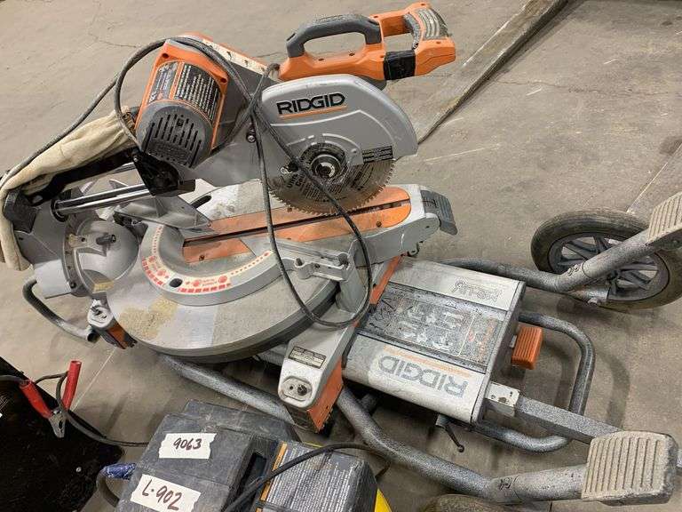 RIDGID 12" Dual Bevel Sliding Miter Saw with Stand