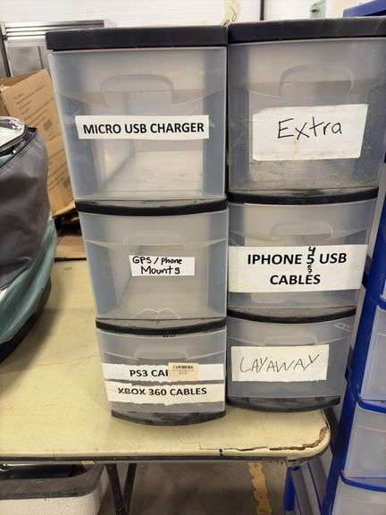 Stacking Plastic Storage Bins