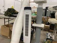 Tower Fan, Roll of EPE Foam & Solar Panel Stand