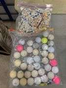 Golf Bag w/ a Set of Golf Clubs(Ashley Brand)and Golf Balls and Golf Tees