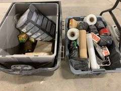 Rolls of Label Stickers, Old Pot & Pan and Misc.