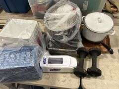Baskets, Pots & Pans, Sanitizer Station, & Misc.