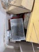 Bin of Assorted Upholstery Supplies