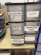 Stacking Plastic Storage Bins