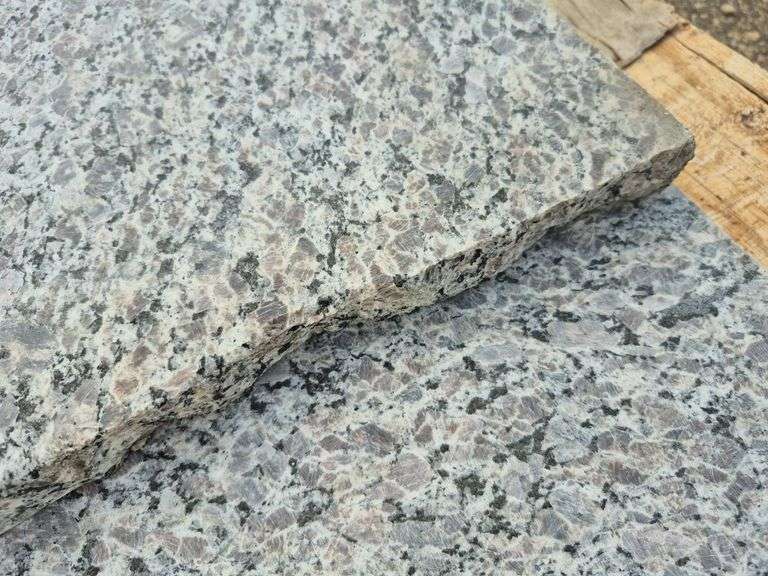 2 Slabs of Granite (Beige/Grey/Black/White Speckled Pattern)
