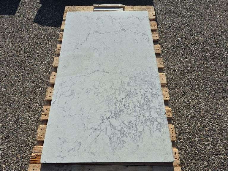 Slab of Granite (White in Color with Grey Veining Pattern)