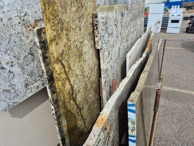 Slab of Granite Irregular Shape (Brown/Grey/Beige Veining/Marbling Pattern)