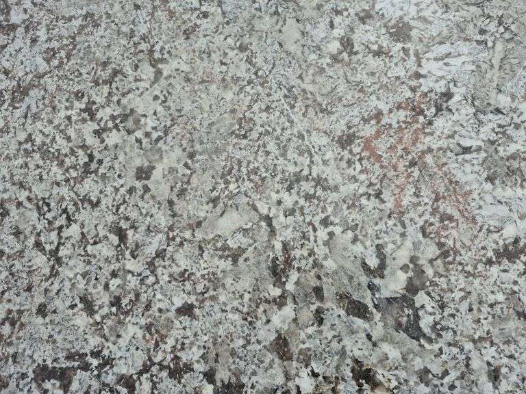 Slab of Granite (White/Grey Marbling Pattern with Brown)