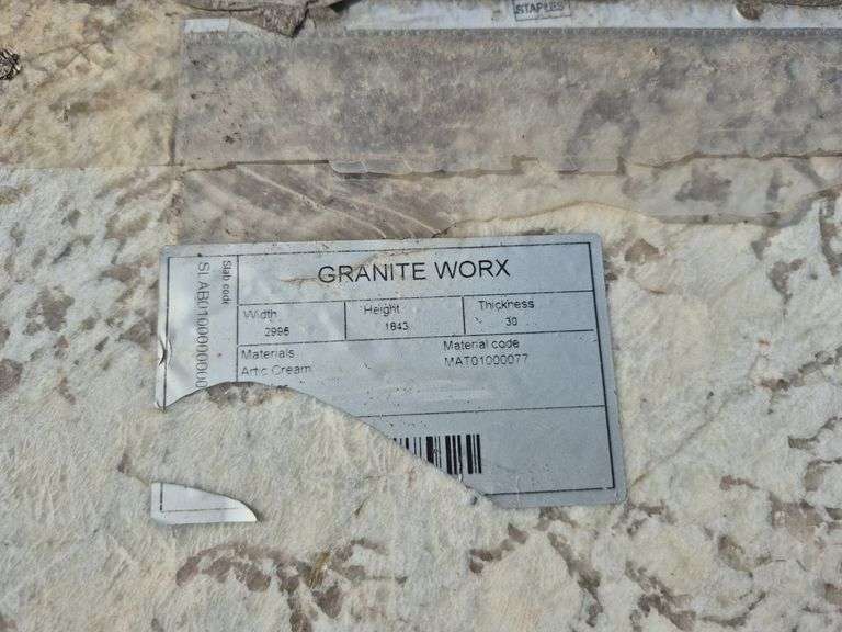 Slab of Granite (White/Grey/Beige/Black Veining Pattern)