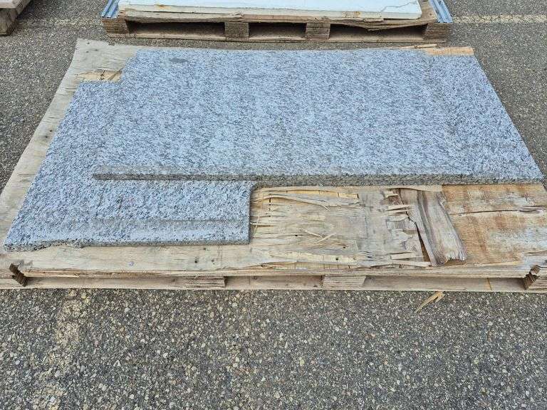2 Slabs of Granite (Beige/Grey/Black/White Speckled Pattern)